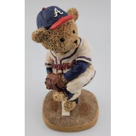 Cooperstown Bears Atlanta Braves 1995 The Windup Ceramic  Cooperstown Bear In Gift Box