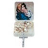 Vatican Imports Catholic Rosary with Natural Stone Beads (White)