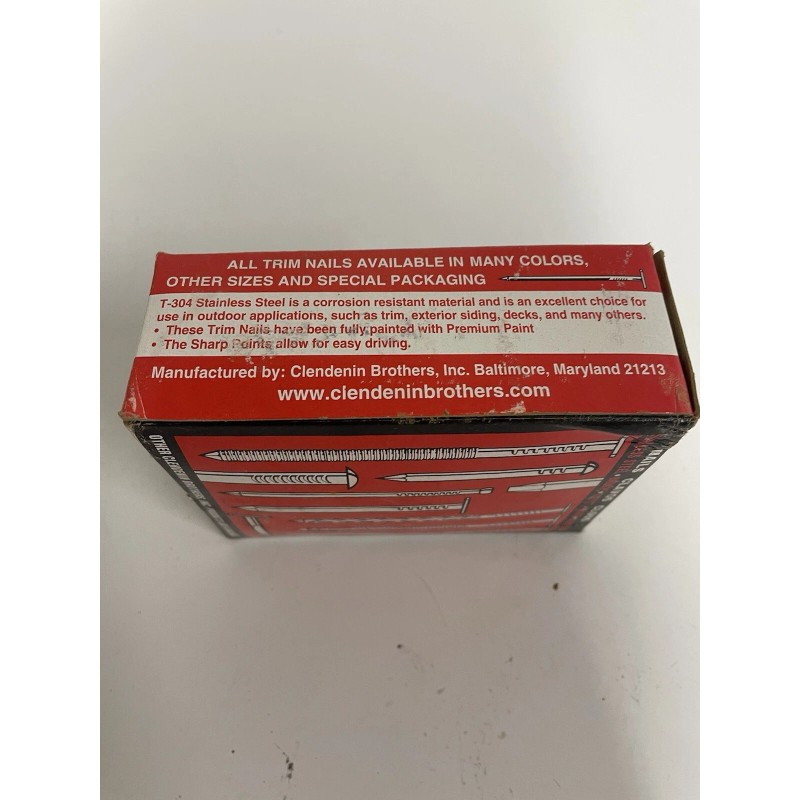 Clendenin Brothers Stainless Steel Trim Nails, 1 1/4”X #15, Sage