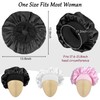 MELTU 1 Pack Hair Bonnet for Sleeping, Satin Bonnet with