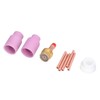 9Pcs/Set TIG Gas Lens Collets Body Brass Nozzle Ceramic Cup