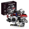 Le Mans Race Car Engine Building Blocks Kit,V8 Engine Model