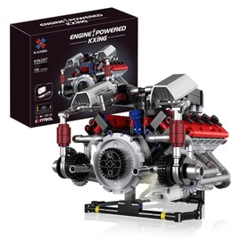 Le Mans Race Car Engine Building Blocks Kit,V8 Engine Model That Work Toy,with Motor & APP Control for 6+ Years Kids Adults (700 Pieces)