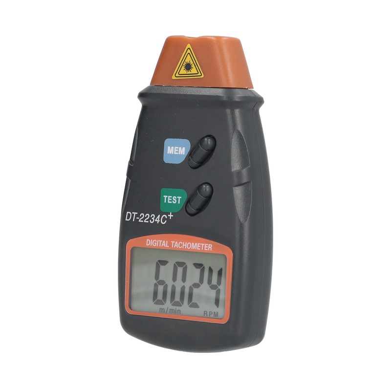 DT2234C+ Digital Laser Tachometer High Accuracy Non Contact Speedometer for