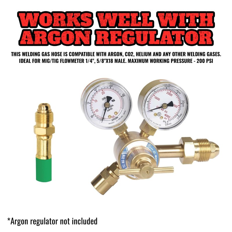 STARTECHWELD 50 FT Argon Gas Hose, Inert Gas Welding Hoses