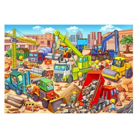 Puzzles for Kids Ages 4-6 6-8 8-10 Year Old 100 Piece Jigsaw Puzzles for Kids Construction Engineering Vehicle Puzzles Educational Toys Gift for Childrens Boys Girls Ages 4-8 5-8 3-5