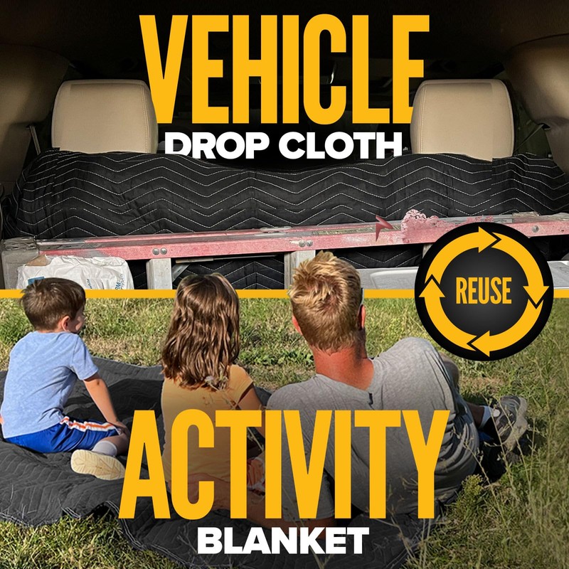 US Cargo Control Moving Blankets 72"x80" MBDELUXE65 Econo Deluxe, (65