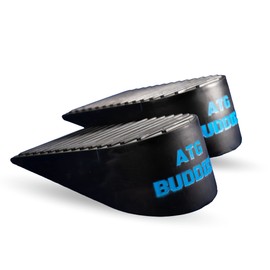 Knees Over Toes Guy + ATG Buddies - Squat Wedge Block for Heel Elevated Squat, Weightlifting Calf Stretcher Slant Board for ATG Split quats, Improve Mobility Balance and Strength Performance, Light weight and easy to travel with, Comes with a carrying case.