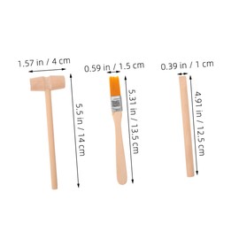 KICHOUSE 3sets Archaeological Digging Tools for Boys and Girls Excavation Toy Kit Chisel Hammer Brush and Magnifier for Hands Learning and Stem Education