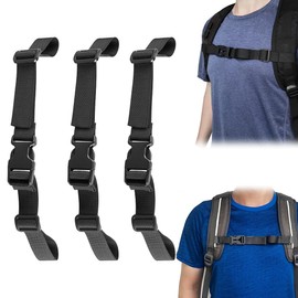 3 Pieces Adjustable Chest Strap Backpack, Chest Strap for School Bag, Chest Strap Backpack Children's Set, Non-Slip Durable Chest Strap, Nylon Chest Strap with Buckle, for School Backpack Outside