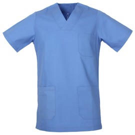 MISEMIYA Cacasa Sanitary Uniforms 817 Medical Service T-Shirt, Sky Blue, XXXXXL
