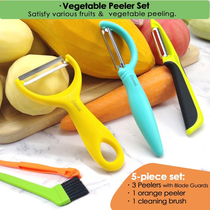 GANNK Vegetable Potato Peelers for Kitchen, Y Peeler for Apple