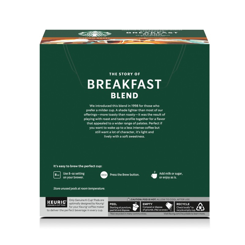 Starbucks K-Cup Coffee Pods, Medium Roast Hot or Iced Coffee,
