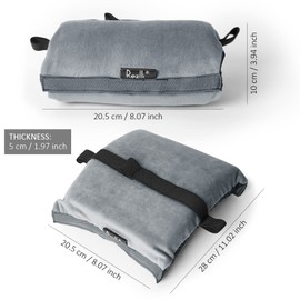 Storchenbeck Handle Cushion Compatible with Baby Car Seat; Arm Cushion for Infant Carriers; Universal Large Size Fits All Infant Car Seats (8 x 11 Inches) (Grey)