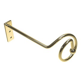 Flairdeco 90011011–0213 Drapierhaken/hooks, 1 Pair of Metal/Distance from Wall 11 CM Brass Coloured
