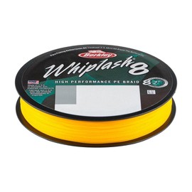 Berkley Whiplash8, Fishing Line, Superline, , Predator Fishing, Pike, Perch, Zander, Trout, Unisex, Yellow, 0.18mm | 23.3kg | 51lb | 330yd