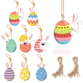 Easter Bunny Decorative Hangers - Pack of 16 Premium Easter Bunnies Made of Cardboard, Ideal for Easter Decoration, Gifts & Craft Projects - Festive Spring Decoration for Home and Garden