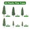 20-Piece Miniature Pine Tree Set, Assorted Model Trees for Diorama
