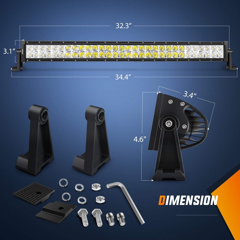 Nilight LED Light Bar 32Inch 180W Spot Flood Combo Led
