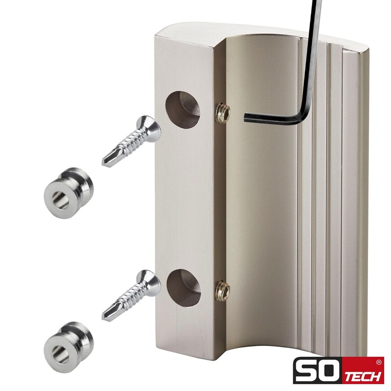 SOTECH Seja Balcony Door Handle Stainless Steel Look 82 x