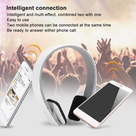 VBESTLIFE Bluetooth Headset, BQ618 Wireless Bluetooth 5.0 Stereo Sports Headset with Microphone Running Fitness Heavy Bass Audio Hands-Free Headphones (White)