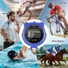 Digital Sports Stopwatch Handheld Shockproof Waterproof Stopwatch with LCD Display
