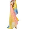 ZLTdream Women's Belly Dance Gradual Colorful Chiffon Scarf Veil 2.2