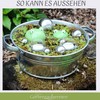 Gartenzaubereien Swimming Frogs Set of 2 with Tea Light Bowls