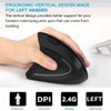 Ergonomic Mouse Left Hand, 2.4G Left Hand Wireless Vertical Mouse