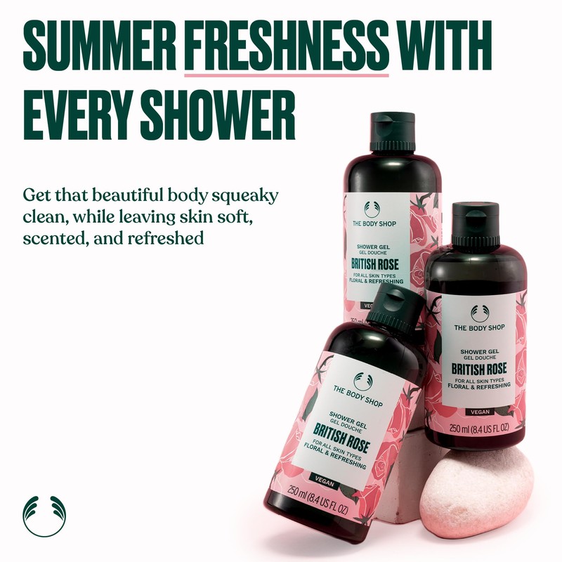 The Body Shop British Rose Shower Gel, 8.4 Fl Oz
