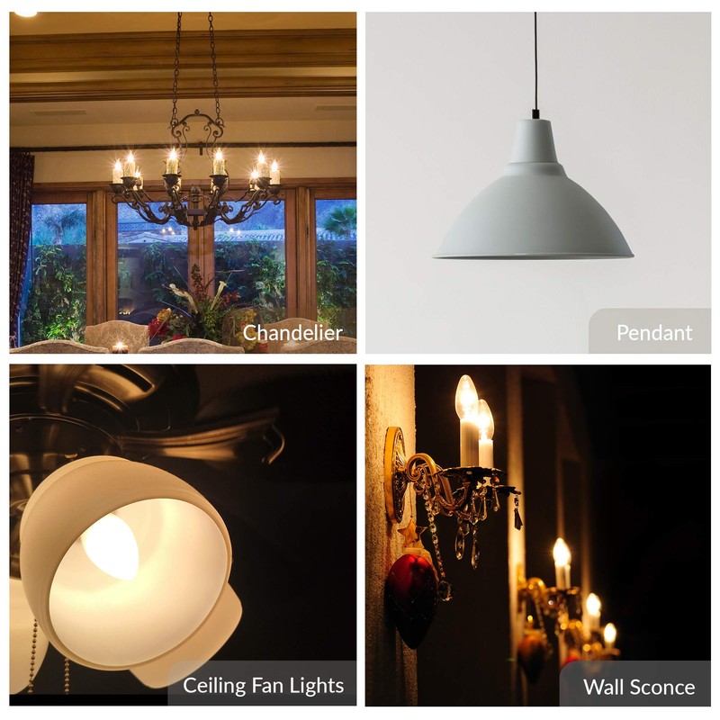 Simba Lighting Candelabra Torpedo Frosted B10 40W E12 Base (12