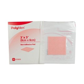 PolyMem Non-Adhesive Wound Dressing, Sterile, Foam, 3' X 3' Pad, 5033 (Box of 15)