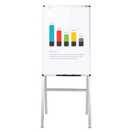 VIZ-PRO Melamine H-Stand Whiteboard/Adjustable Dry Erase Easel,24 x 36 Inches