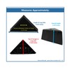 JSP Manufacturing 3" Triangle Plastic Furniture Black Corner Legs -