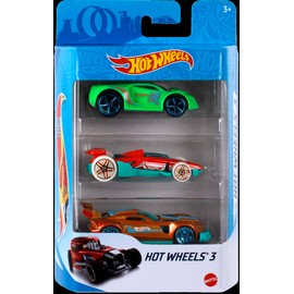 Hot Wheels 3 Car Pack, Multipack of 3 Hot Wheels Vehicles, Instant Starter Set, Collection of 1:64 Scale Toy Sports Cars, Rolling Wheels, For Kids 3 Years & Up