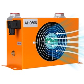 Helivivfy AH0608T-CA 60L/min Hydraulic Oil Cooler Cooled, Radiator Low Noise and Power Usage Fits for Most 1-2 Ton Mini Excavators