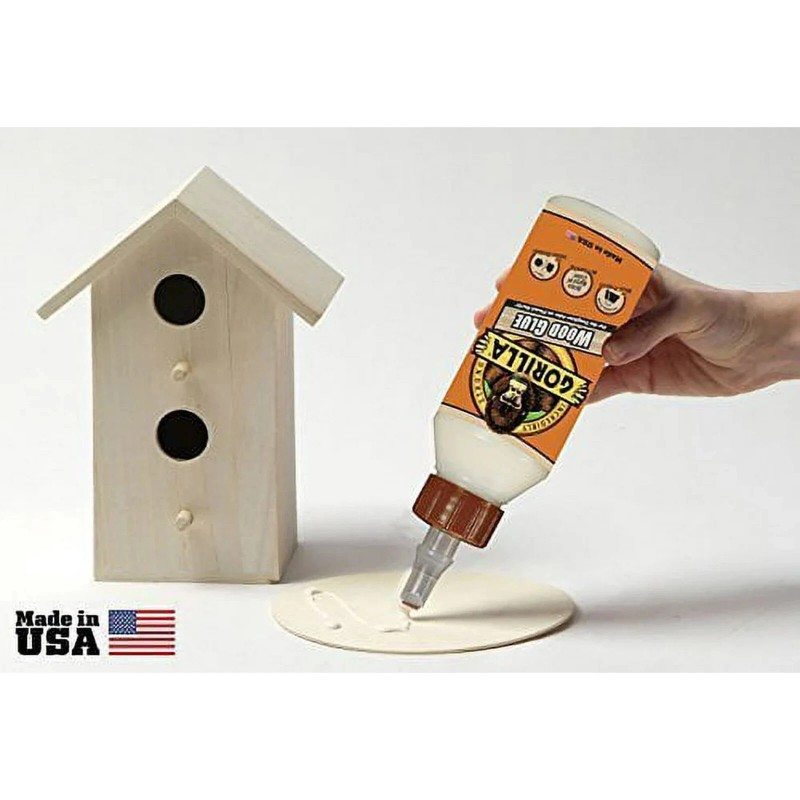 Gorilla Glue Natural Color Wood Glue, 8 Ounce Bottle