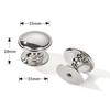 khtumeware 10 Pack 1-3/8 Inch(35mm) Polished Nickel Cabinet Knobs Solid