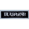 Punk Rock Blasphemy Front Cloth Patch Sew On Badge Metal Approx 1.5" X 7" (CP309)