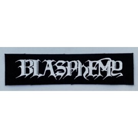Punk Rock Blasphemy Front Cloth Patch Sew On Badge Metal Approx 1.5" X 7" (CP309)