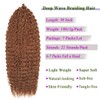 Kachanaa 7 Pack Honey Brown Pre-Separate Deep Wave Braiding Hair