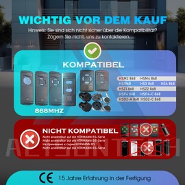 2 x HSM4 Min 4-command 868 MHz remote control garage doors