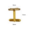 BLIKEJIN Men Cufflinks Gold Anchor Spiral Retro Distinctive Elegant Ceremony