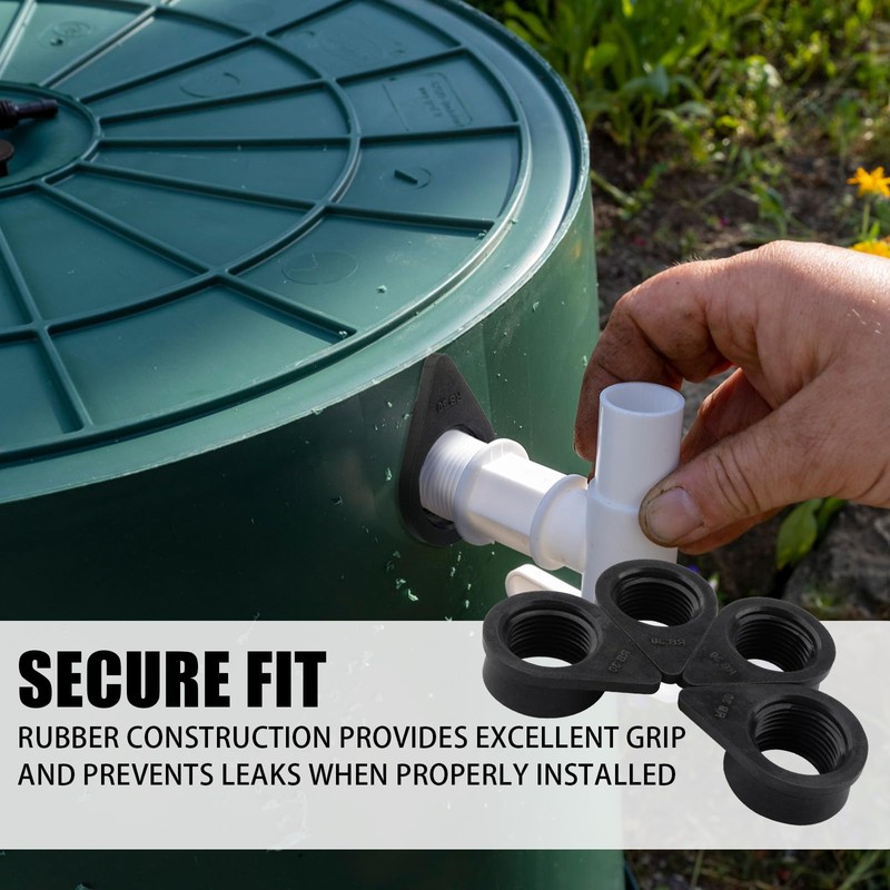 ZTTM 3/4-Inch Threaded Rubber Grommets for Rain Barrel Drain and
