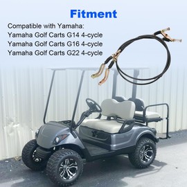 WMPHE Forward & Reverse Shift Cable 47 1/2" Compatible with Yamaha Golf Carts G14 G16 G22 4-cycle Gas Models 1995-2007 Replacement for JN3-G8330-00 JN3-G8330-10