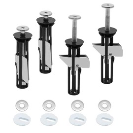 Verazquy 4 Pcs Heavy Duty Toilet Seat Fastener Bolt Kit –Universal Toilet Seat Fittings, Fixings, Hinges, Screws – Stainless Steel Toilet Seat Bolts – Easy Install Toilet Fixing Kit with Washers
