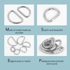 Leliafleury 30PCS 25mm Metal D Rings Non-Welded Loop Buckles Metal