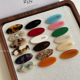 DIY Hairpin Making Materials & Hair Accessory Components cd166 Free Size/Oval Gold Label Duckbill - Pink 200ea