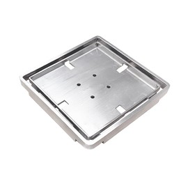 Wedi Drain Cover, Square Stainless Steel Grate Assembly with Tileable Finish, 3-3/4"x3-3/4"x1/4, for Shower Base in Tiled Shower Surrounds (US1000060)
