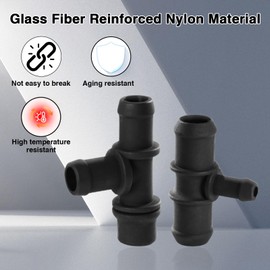 FUSCH 2PCS HVAC Heater Water Hose Tee Connector Compatible with 2010 2011 2012 2013 Transit Connect 2.0L Replace#: 9T1Z-18472-C KH-623